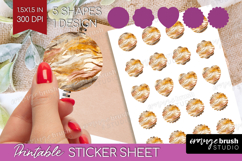 Rose Gold Texture Round Sticker - Glitter Background Sticker Product Image 1