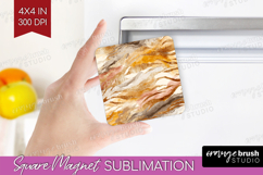 Rose Gold Texture Magnet Sublimation - Glitter Background Product Image 1