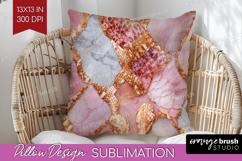 Rose Gold Texture Pillow Sublimation - Glitter Background Product Image 1