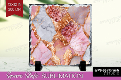 Rose Gold Texture Slate PNG - Glitter Background Square Product Image 1