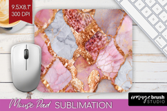 Rose Gold Texture Mouse Pad Sublimation - Glitter Background Product Image 1