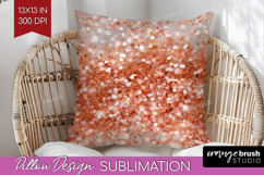 Rose Gold Texture Pillow Sublimation - Glitter Background Product Image 1