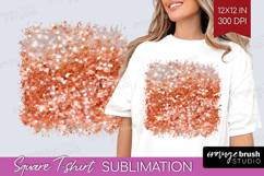 Rose Gold Texture Square Tshirt Background - Glitter PNG Product Image 1