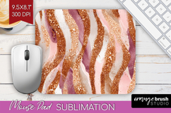 Rose Gold Texture Mouse Pad Sublimation - Glitter Background Product Image 1