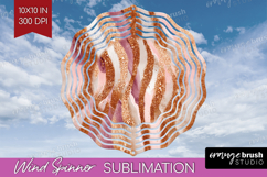 Rose Gold Texture Wind Spinner Sublimation PNG - Glitter Product Image 1