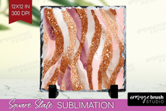 Rose Gold Texture Slate PNG - Glitter Background Square Product Image 1