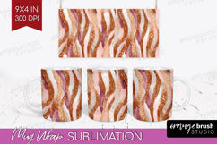 Rose Gold Texture Mug Wrap - Glitter Background Mug PNG Product Image 1