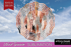 Rose Gold Texture Wind Spinner Sublimation PNG - Glitter Product Image 1