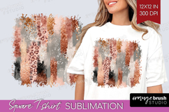 Rose Gold Texture Square Tshirt Background - Glitter PNG Product Image 1