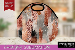 Rose Gold Texture Lunch Bag - Glitter Background Lunch Bug Product Image 1