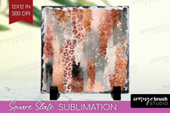 Rose Gold Texture Slate PNG - Glitter Background Square Product Image 1