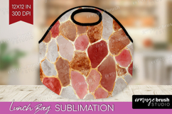 Rose Gold Texture Lunch Bag - Glitter Background Lunch Bug Product Image 1