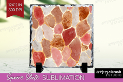 Rose Gold Texture Slate PNG - Glitter Background Square Product Image 1