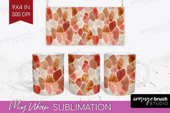 Rose Gold Texture Mug Wrap - Glitter Background Mug PNG Product Image 1