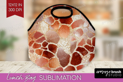 Rose Gold Texture Lunch Bag - Glitter Background Lunch Bug Product Image 1