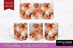 Rose Gold Texture Mug Wrap - Glitter Background Mug PNG Product Image 1