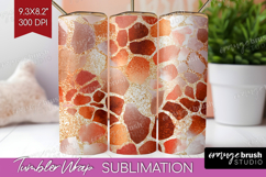 Rose Gold Texture Tumbler Wrap - Glitter Background Tumbler Product Image 1