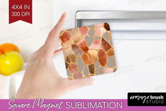 Rose Gold Texture Magnet Sublimation - Glitter Background Product Image 1