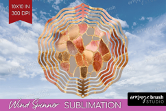 Rose Gold Texture Wind Spinner Sublimation PNG - Glitter Product Image 1