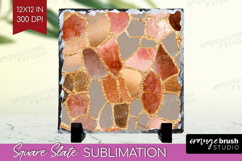 Rose Gold Texture Slate PNG - Glitter Background Square Product Image 1