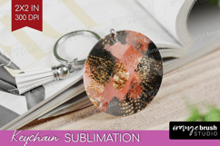 Rose Gold Texture Keychain PNG - Glitter Background Keychain Product Image 1