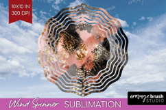 Rose Gold Texture Wind Spinner Sublimation PNG - Glitter Product Image 1