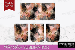 Rose Gold Texture Mug Wrap - Glitter Background Mug PNG Product Image 1