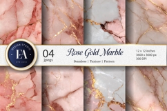 Rose Gold Marble Soft Pink Stone Texture Digital Paper Product Image 1