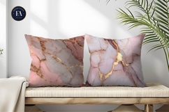 Rose Gold Vein Pink Marble Seamless Texture Digital Paper Product Image 2