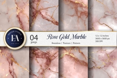 Marble Rose Gold Soft Pink Stone Pattern Digital Paper Product Image 1