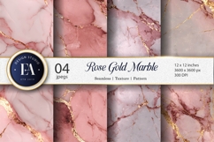Marble Rose Gold Soft Pink Stone Pattern Digital Paper Product Image 1
