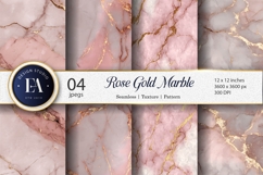Rose Gold Marble Soft Pink Stone Texture Digital Paper Product Image 1