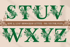Rose &amp; Leaf Monogram Alphabet Bundle Product Image 1