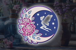 Rose Moon Fairy - 5 SVG layers Product Image 2