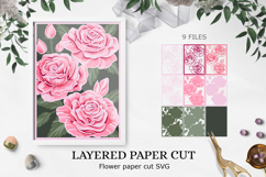 BUNDLE Flowers paper cut / Roses shadow box Product Image 3