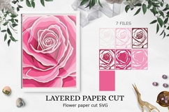 BUNDLE Flowers paper cut / Roses shadow box Product Image 6