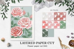 BUNDLE Flowers paper cut / Roses shadow box Product Image 7