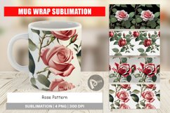 Mug Wrap Design Rose Pattern Product Image 1