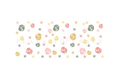 rose pattern libbey beer can glass full wrap svg presized template for 16oz and 20oz glass for Cricut Silhouette and sublimation