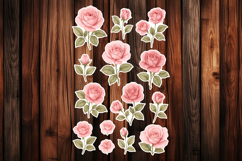 Rose Printable Stickers - PNG Sticker Sheet