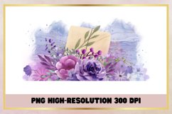 Rose Purple Watercolor Flowers Wrap For Libbey Can Glass Product Image 2