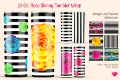 rose flower tumbler ideas. yellow and blue rose skinny tumbler wrap. striped tumbler
