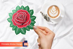 Rose Flower sticker, Floral Sticker, Botanical Sticker Product Image 1
