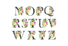 Watercolor roses alphabet. Product Image 3