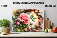 Flower kitchen board | Daisy glass board | Cutting board Product Image 1