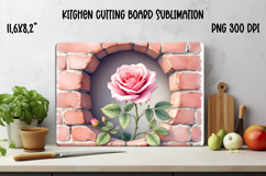 Flower kitchen board | Daisy glass board | Cutting board Product Image 1