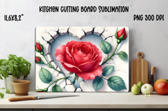 Flower kitchen board | Daisy glass board | Cutting board Product Image 1