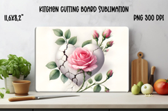 Flower kitchen board | Daisy glass board | Cutting board Product Image 1