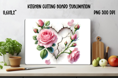 Flower kitchen board | Daisy glass board | Cutting board Product Image 1