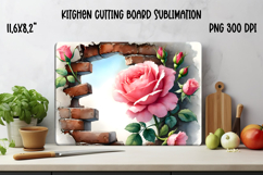 Flower kitchen board | Daisy glass board | Cutting board Product Image 1